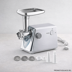 Mașină de tocat carne electrică Visuron 3000 W – 120 kg/oră, 3 site inox, funcție Reverse, componente detașabile PromotiiZilnice