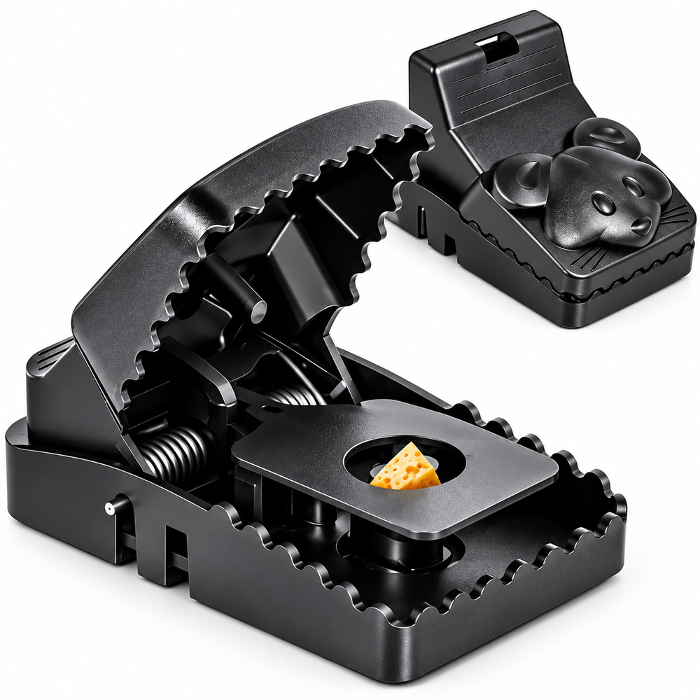 Set 10 Capcane din Plastic pentru Soareci 14x7.5cm cu Declansare Rapida, Reutilizabile PromotiiZilnice