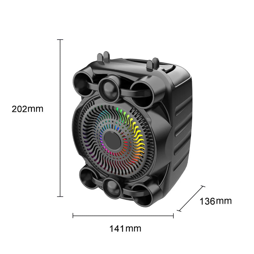 Boxă Bluetooth cu Sunet Stereo și Lumini RGB - PromotiiZilnice