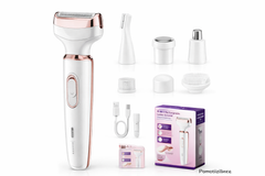 Aparat de ras electric pentru femei 4-în-1, reîncărcabil USB – rasori, trimmer și perie de curățare PromotiiZilnice