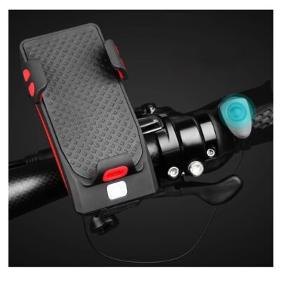Lanterna suport telefon bicicleta, alarma, baterie de incarcare PromotiiZilnice