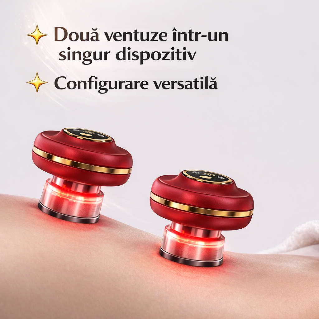 Aparat de masaj cu vacuum 4 in 1,compresie calda, masaj cu vibratii, portabil PromotiiZilnice