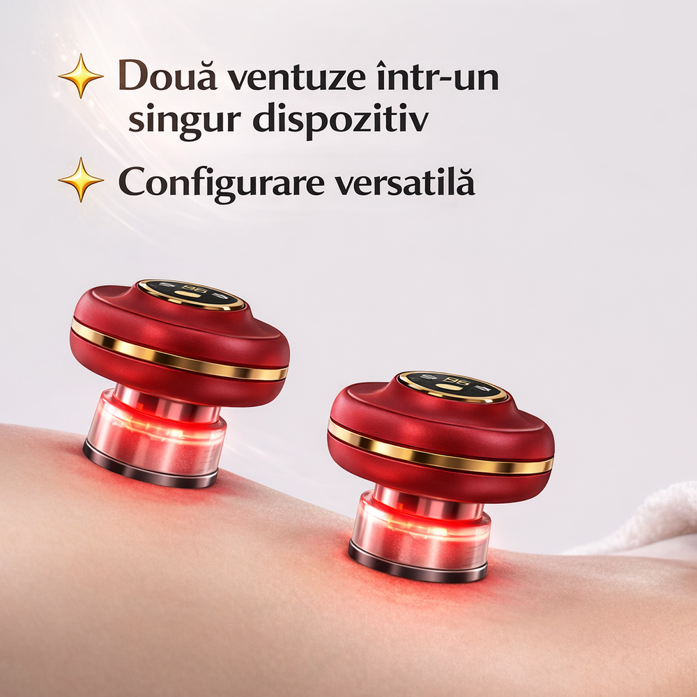 Aparat de masaj cu vacuum 4 in 1,compresie calda, masaj cu vibratii, portabil PromotiiZilnice