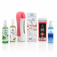 Kit Epilare  Super Price 3 – Încălzitor Ceară, Ceară Roll-On, Gel și Produse Îngrijire După Epilare LUXORYABEAUTY