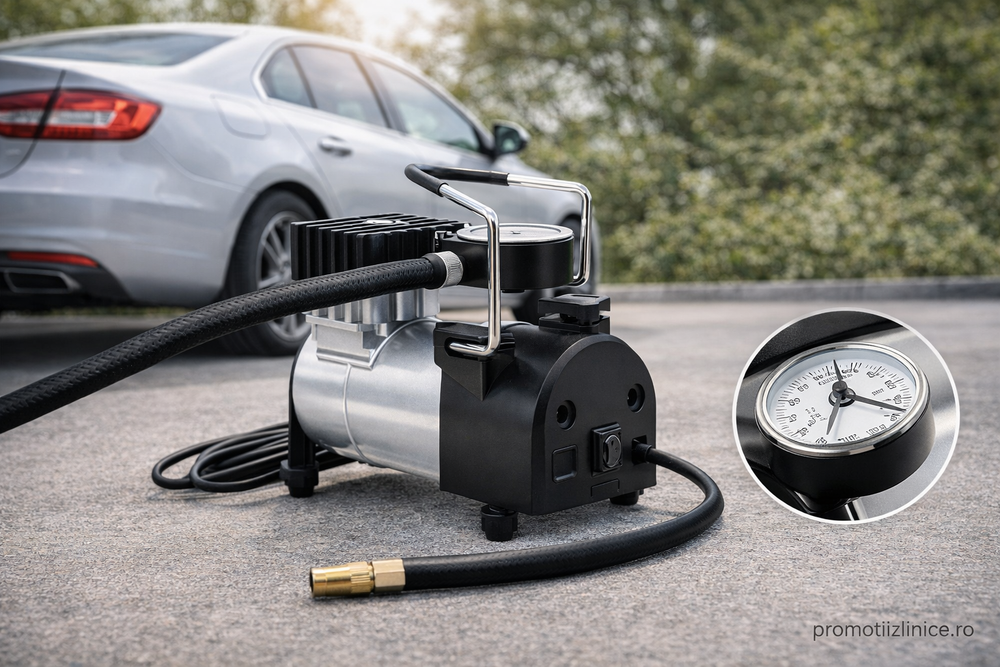 Compresor Auto 12V Portabil pentru SUV, Microbuz și Camion PromotiiZilnice