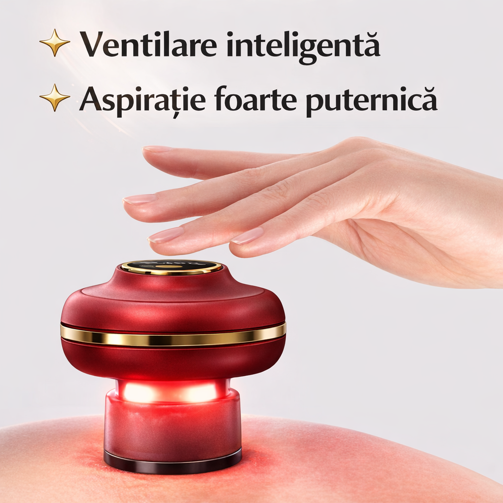 Aparat de masaj cu vacuum 4 in 1,compresie calda, masaj cu vibratii, portabil PromotiiZilnice