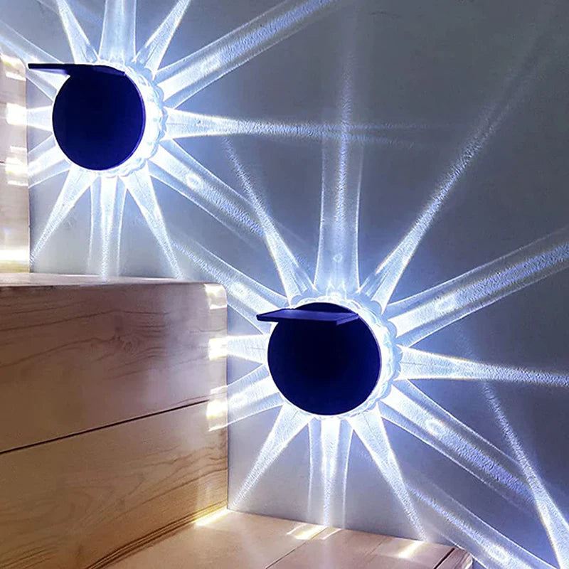 Set 4 Lampi Solare LED Model Floare, Senzor de Lumina PromotiiZilnice