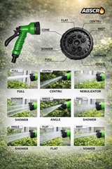 Set 2 Bucăți Furtun Extensibil 30m calitate Premium + Pistol 8 Funcții BoomSale