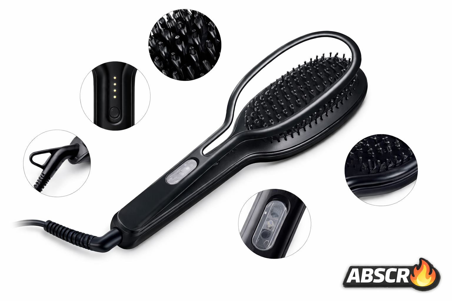 Perie Electrică de Îndreptat Părul – Îndreptare Rapidă, Temperatură Reglabilă până la 230°C, Efect Anti-Frizz, Styling Profesional Acasă BoomSale