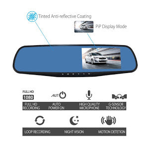 Oglinda auto DVR retrovizoare, camera fata-spate Full HD 1080 PromotiiZilnice