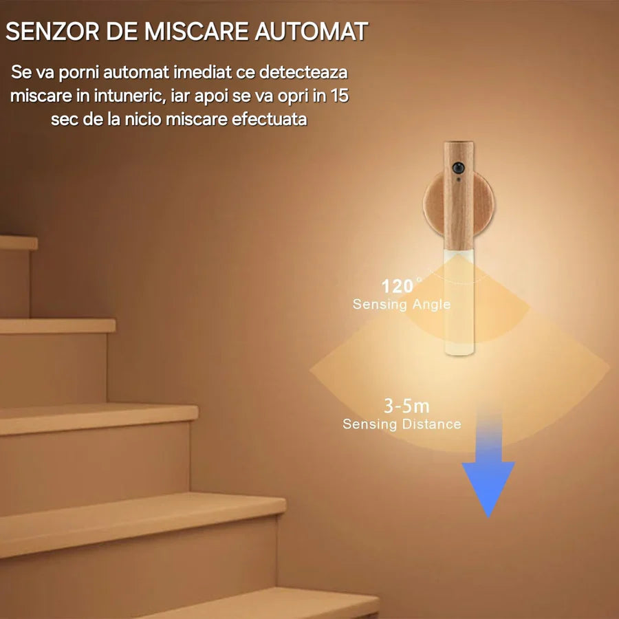 Set 2 Lampa de veghe, magnetica, senzor de miscare, fara fir, portabila - PromotiiZilnice