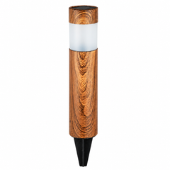 Set 4 Lampi Solare LED pentru Gradina si Alei, Aspect Lemn Natural, Aprindere Automata, Rezistente la Intemperii, Lumina Alba Calda BoomSale