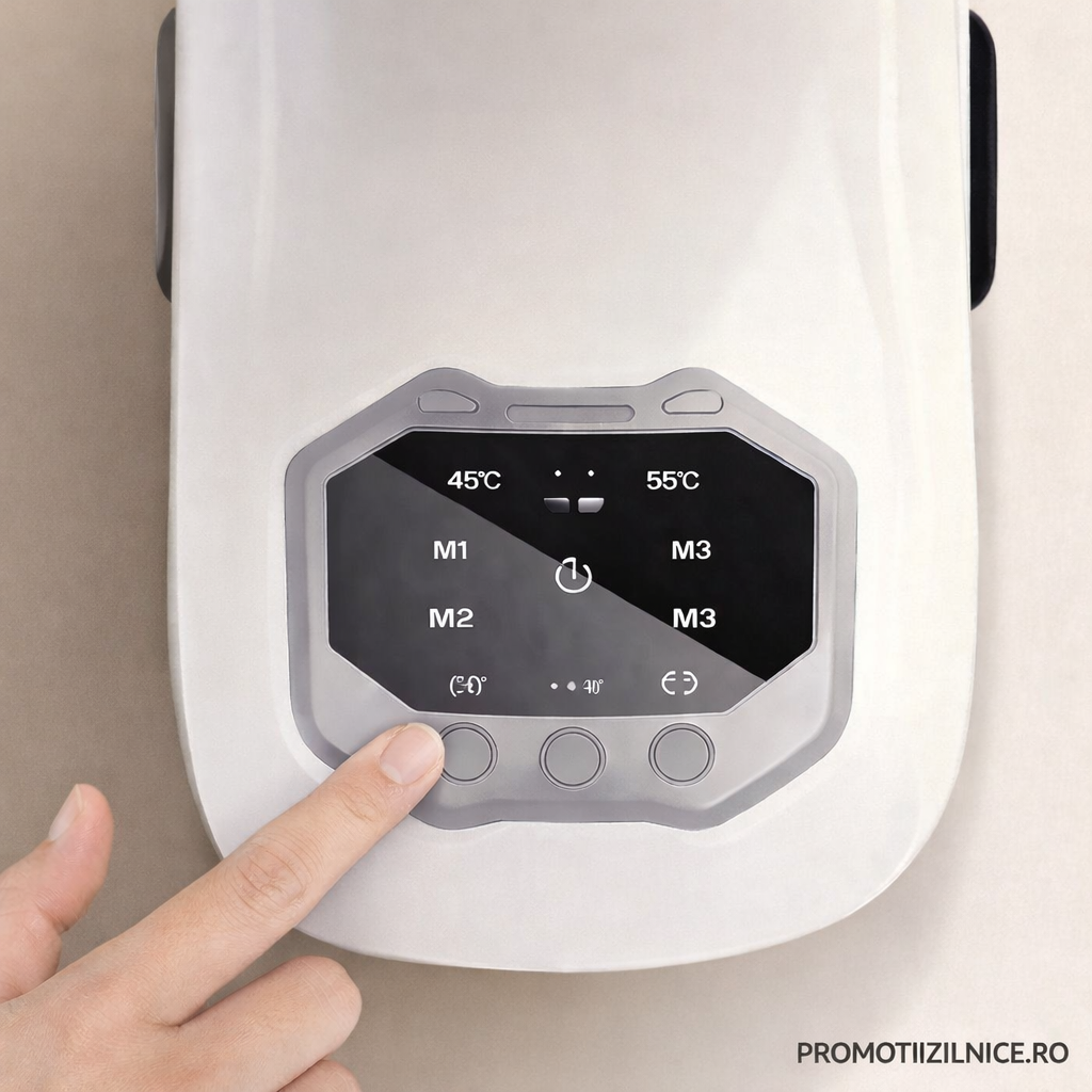 Aparat de masaj pentru genunchi cu incalzire, vibratii si control tactil PromotiiZilnice