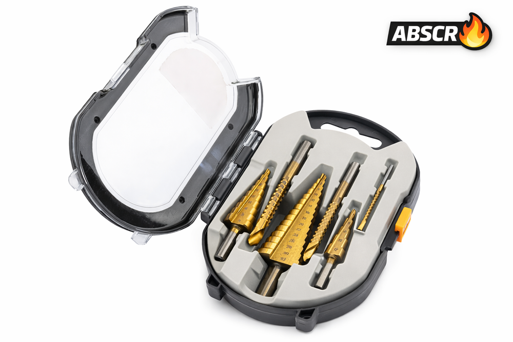 Set Burghie Conice în Trepte , 4–32 mm, 6 Piese – Găurire Multiplă, Precizie Ridicată, pentru Metal, Lemn și Plastic BoomSale