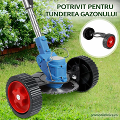 Motocoasă Electrică 3-în-1 PRO 48V cu 2 Baterii Li-Ion și Roți | Trimmer pentru Iarbă, Gard Viu și Crengi Groase PromotiiZilnice