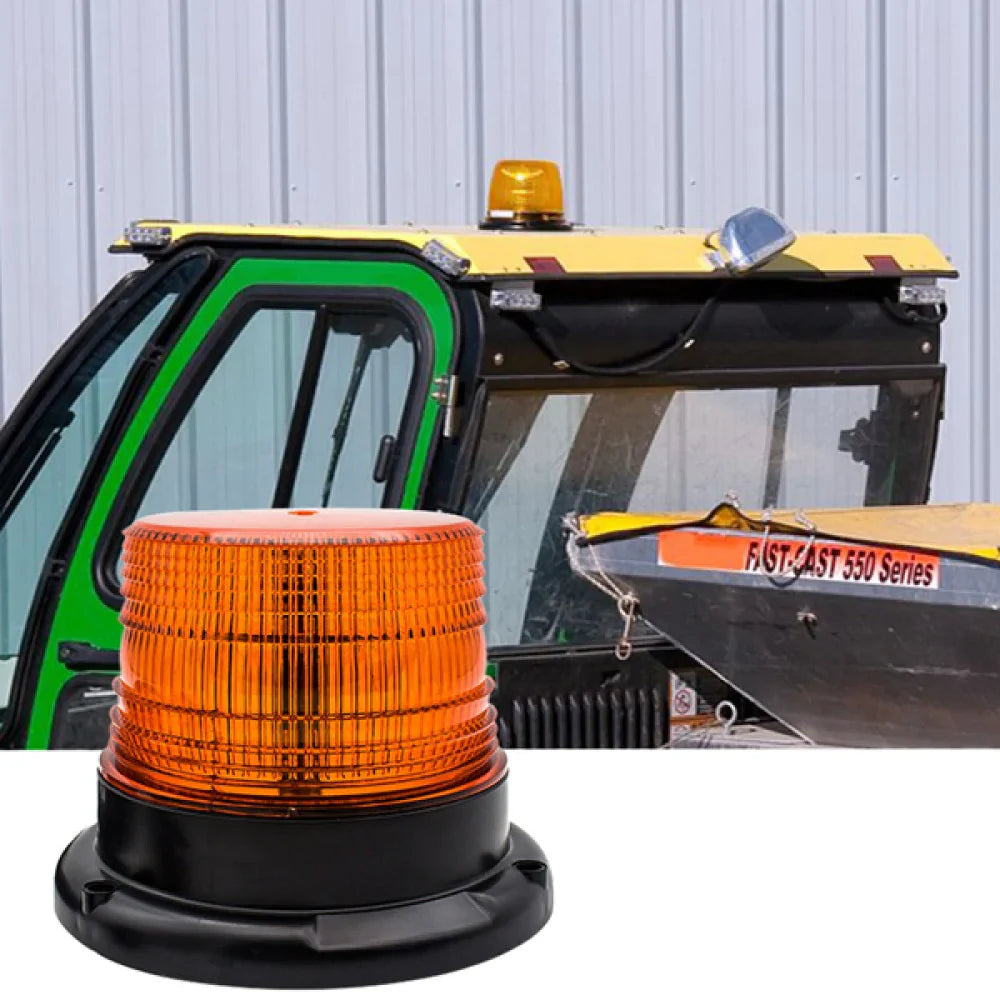 Girofar auto LED galben cu efect de rotatie sau stroboscopic 12V / 24V PromotiiZilnice Imagine principală a produsului