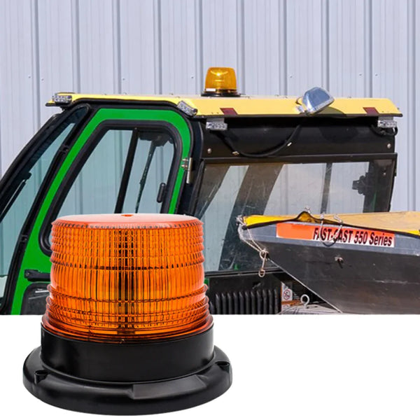 Girofar auto LED galben cu efect de rotatie sau stroboscopic 12V / 24V PromotiiZilnice
