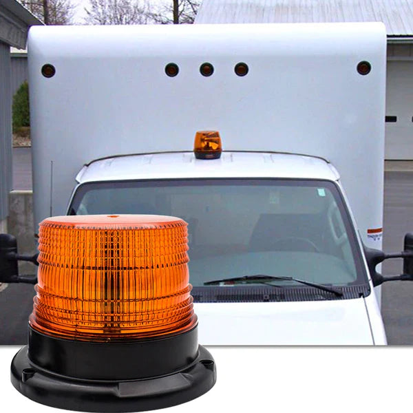 Girofar auto LED galben cu efect de rotatie sau stroboscopic 12V / 24V PromotiiZilnice