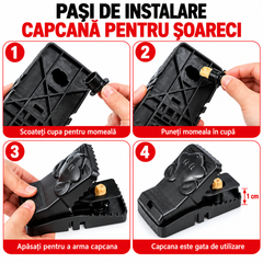 Set 10 Capcane din Plastic pentru Soareci 14x7.5cm cu Declansare Rapida, Reutilizabile PromotiiZilnice