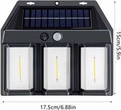 Set 3 x Lampa Solara de Perete tripla, LED, Senzor Miscare PromotiiZilnice