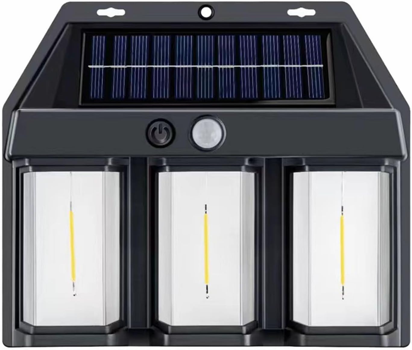 Set 3 x Lampa Solara de Perete tripla, LED, Senzor Miscare Imagine secundară a produsului
