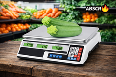 Cantar Comercial Electronic Profesional 40 Kg Gardeon – Afisaj Dublu Iluminat, Tava Inox, Functie Memorie BoomSale