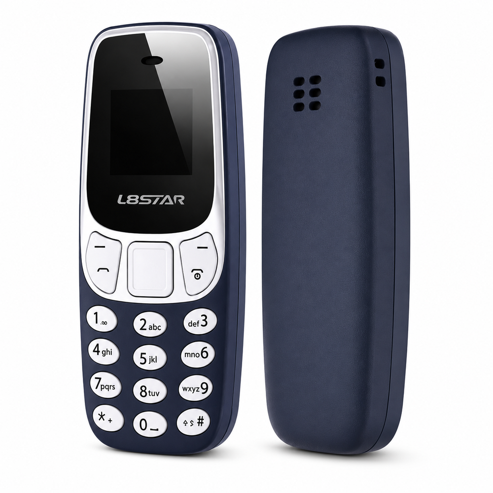 Set 2 x Mini Telefon Pocket Plus, Dual SIM, Bluetooth, Ultra Compact, Telefon de Buzunar cu Tastatura Fizica Powersale