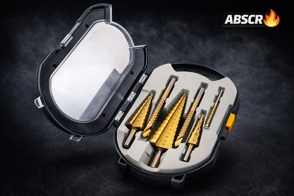 Set Burghie Conice în Trepte , 4–32 mm, 6 Piese – Găurire Multiplă, Precizie Ridicată, pentru Metal, Lemn și Plastic BoomSale