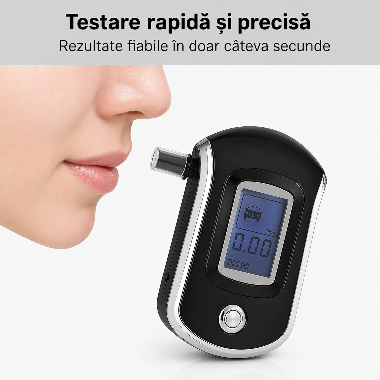 Tester Alcoolemie Digital Portabil cu 5 Muștiucuri, Afișaj LCD, Rezultate Rapide și Precise PromotiiZilnice