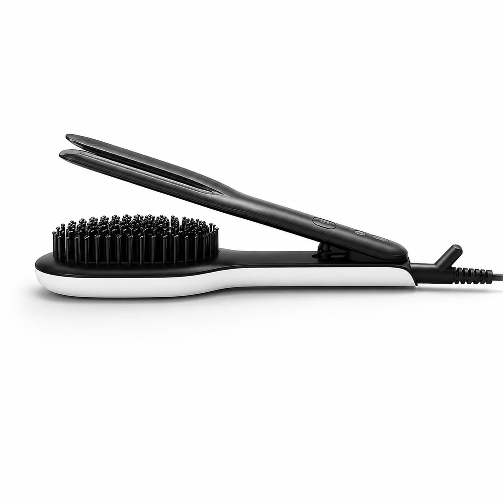Perie Electrică de Îndreptat Părul – Îndreptare Rapidă, Temperatură Reglabilă până la 230°C, Efect Anti-Frizz, Styling Profesional Acasă PromotiiZilnice