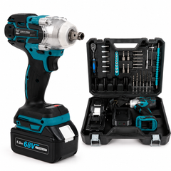 Trusa Masina de Impact si Insurubat 550Nm cu 2 Acumulatori 68V 5Ah, Motor Brushless, 43 Accesorii si Valiza Transport PromotiiZilnice