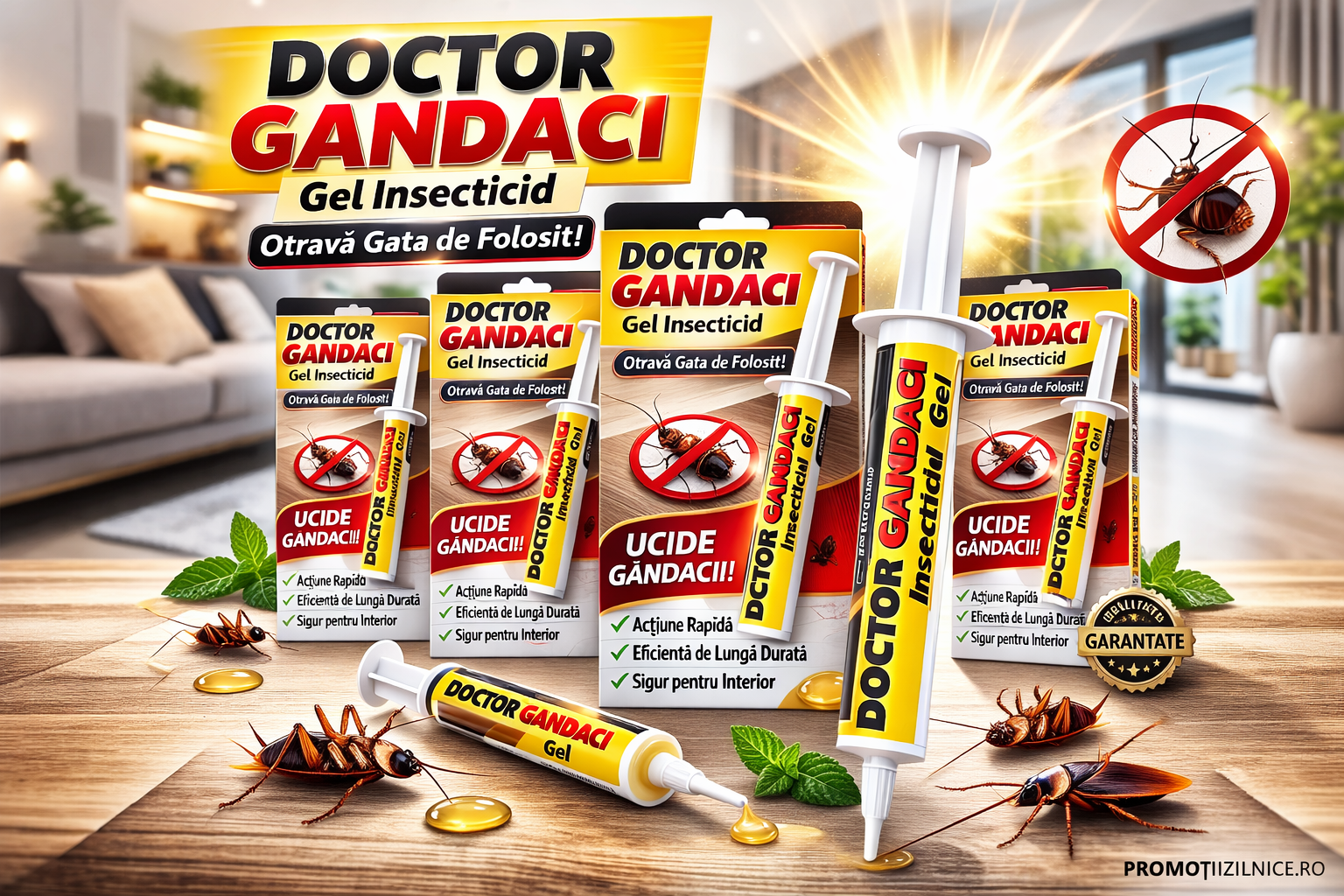 Set 5 x Gel Insecticid Antigandaci RoachDoctor 30g – Aplicare Precisa, Efect Rapid PromotiiZilnice