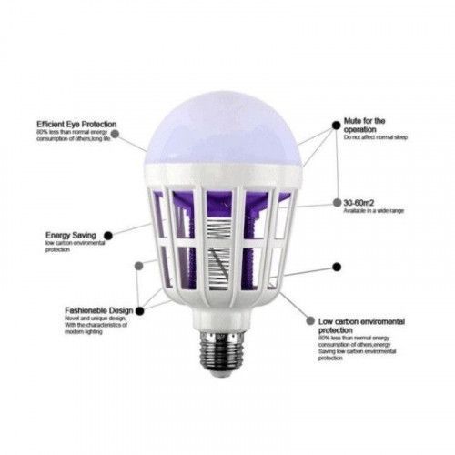 Bec UV anti insecte, elimina tantarii din camera Imagine secundară a produsului