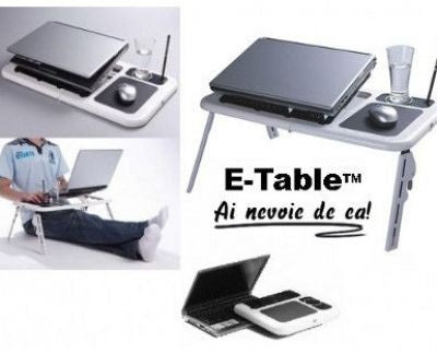 E-Table: cooler laptop cu USB si masuta reglabila PromotiiZilnice