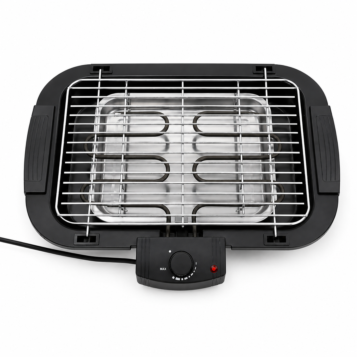 Gratar Electric 2000W, Termostat Reglabil, Grill Portabil pentru Interior si Exterior, Suprafata Mare de Gatire, Incalzire Rapida, Negru PromotiiZilnice