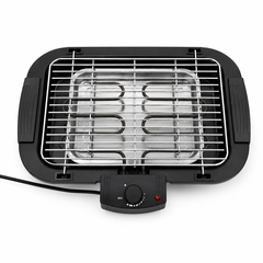 Gratar Electric 2000W, Termostat Reglabil, Grill Portabil pentru Interior si Exterior, Suprafata Mare de Gatire, Incalzire Rapida, Negru PromotiiZilnice