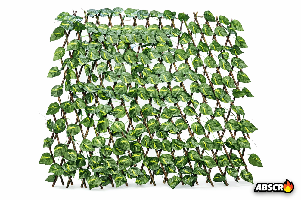 Set 2 bucati Gard Extensibil cu Frunze Artificiale, 100x160 cm, Paravan Verde pentru Balcon si Gradina PromotiiZilnice