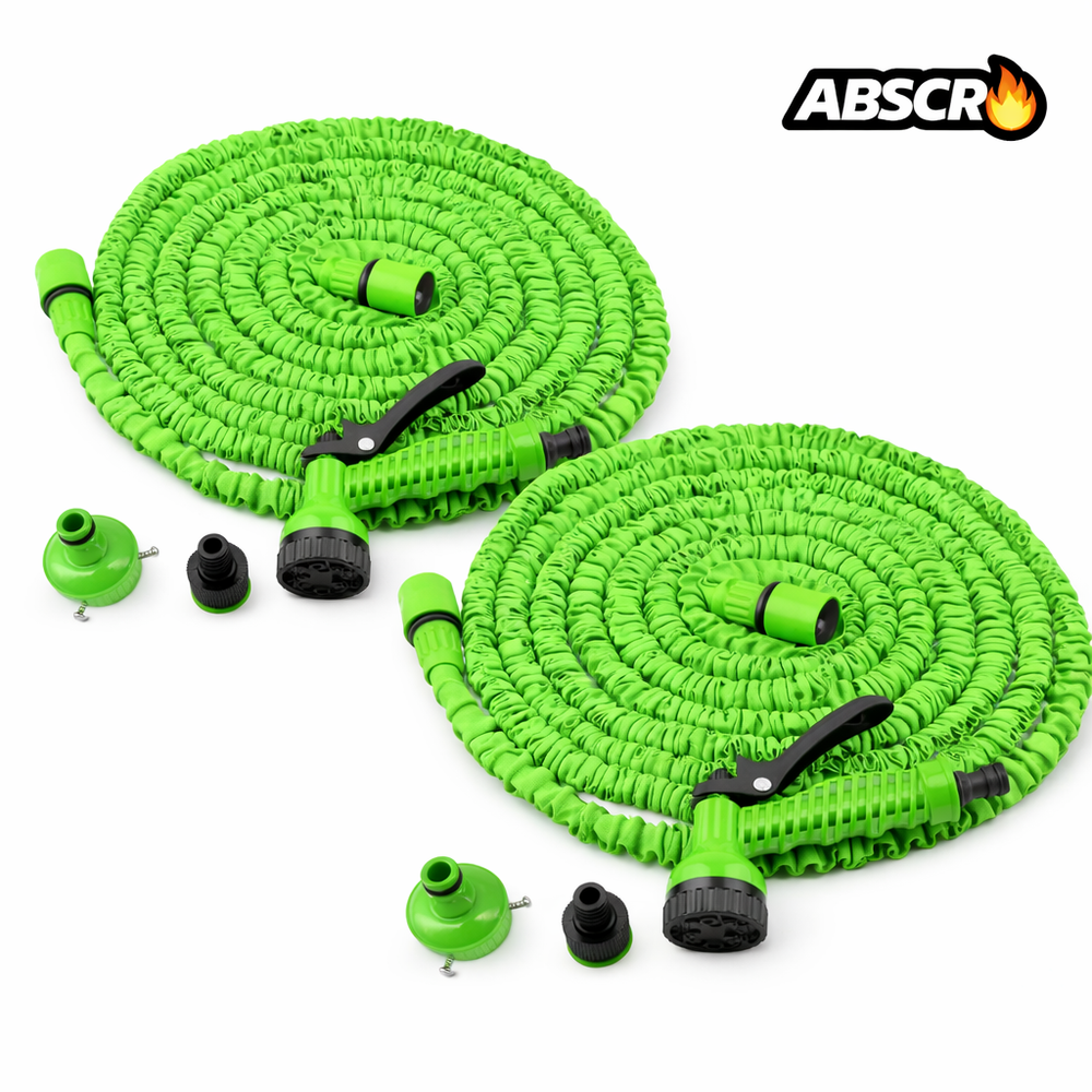 Set 2 Bucăți Furtun Extensibil 30m calitate Premium + Pistol 8 Funcții BoomSale