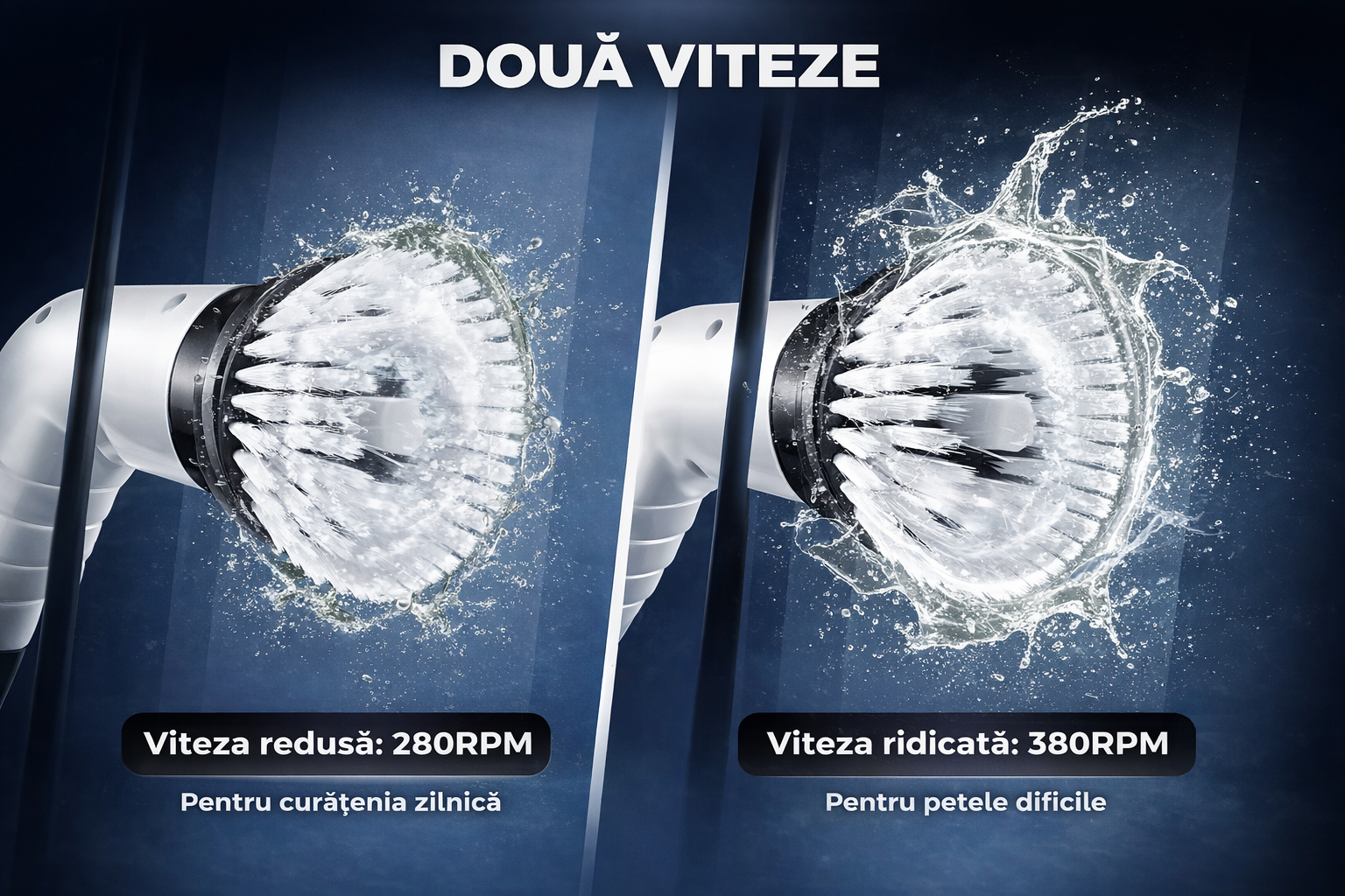Perie Electrica Rotativa 9 in 1 cu 9 Capete, 2 Viteze, Maner Reglabil, Autonomie Mare, LED PromotiiZilnice