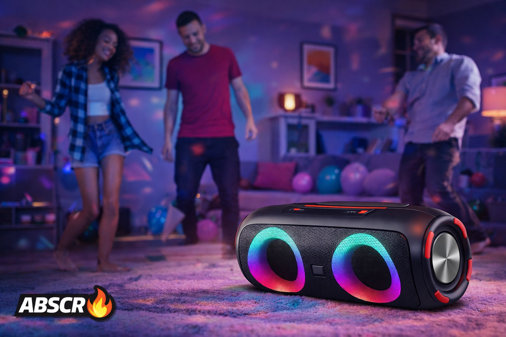 Boxă Portabilă rezistenta la apa Bluetooth 5.0 30W – 4000mAh, Lumini RGB, IPX6, USB/AUX/SD/FM, Sunet Puternic, Portabilă BoomSale