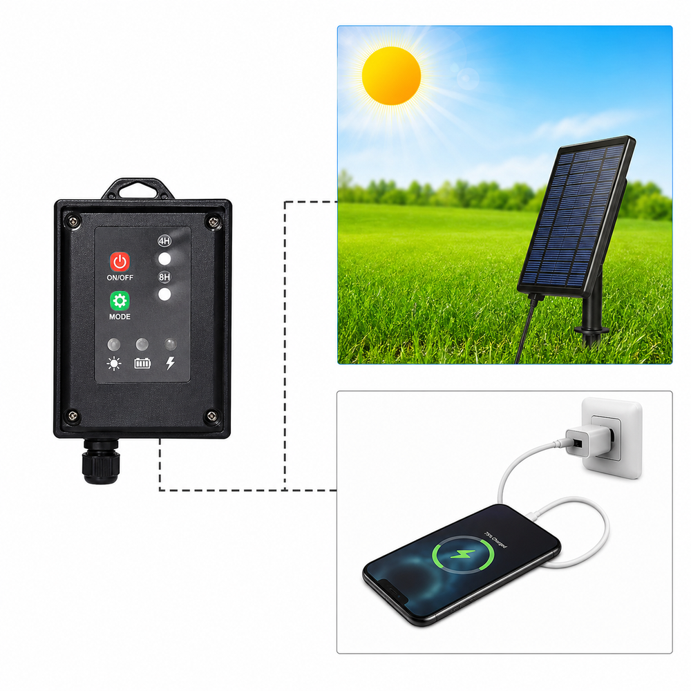 Ghirlanda solara exterior 25 metri cu 25 becuri LED E27, telecomanda, IP65 rezistenta la apa – instalatie luminoasa pentru gradina, terasa, balcon si evenimente Powersale