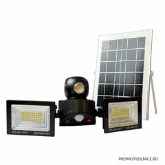 Proiector Solar LED Dublu 200W cu Senzor de Miscare, Telecomanda si Protectie IP67 – Iluminare Exterior Curte si Gradina PromotiiZilnice