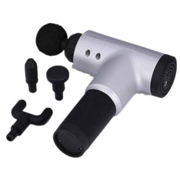 Aparat de masaj cu acumulator, 4 capete interschimbabile, Argintiu Imagine secundară a produsului