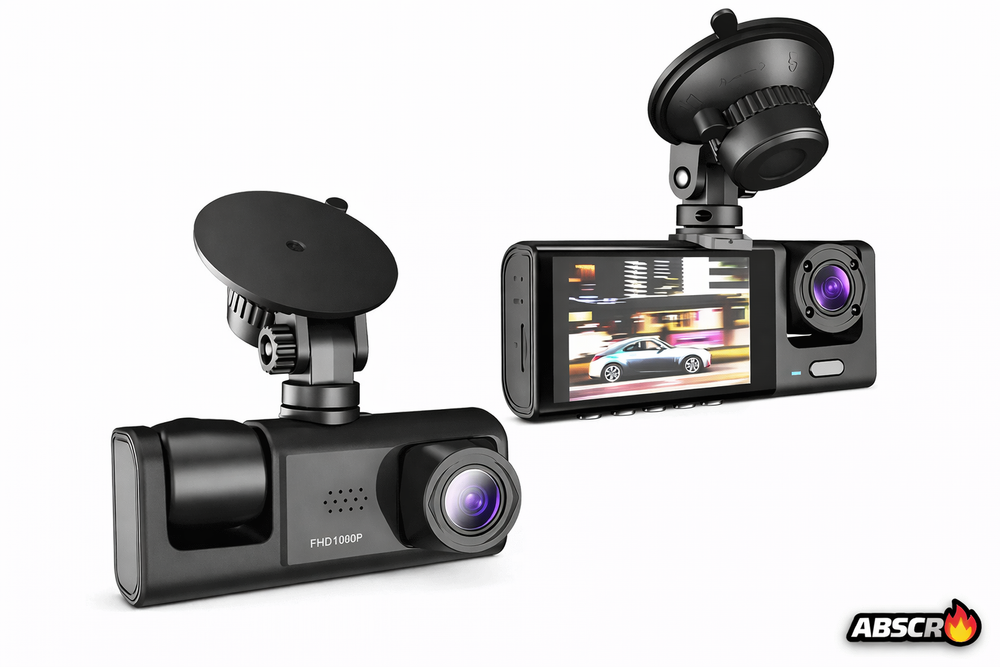 Camera auto DVR 3 canale, fata + interior + spate, Full HD 1080P, unghi larg 170°, ecran 2 inch, vedere nocturna, G-sensor, inregistrare in bucla PromotiiZilnice