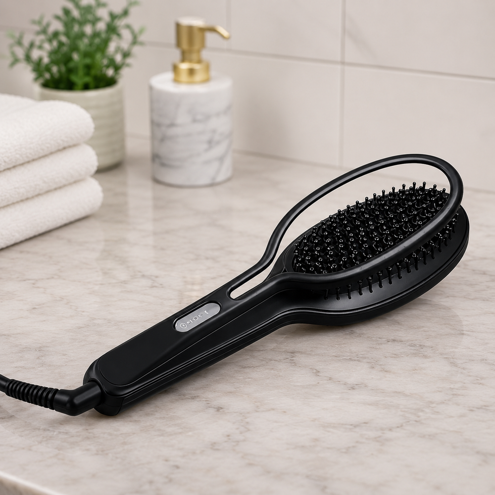 Perie Electrică de Îndreptat Părul – Îndreptare Rapidă, Temperatură Reglabilă până la 230°C, Efect Anti-Frizz, Styling Profesional Acasă PromotiiZilnice