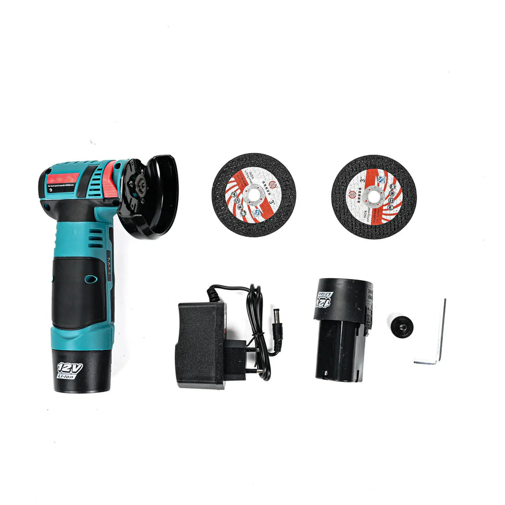 Mini Polizor unghiular portabil cu 2 acumulatori si 2 discuri, 48V, 500W - PromotiiZilnice