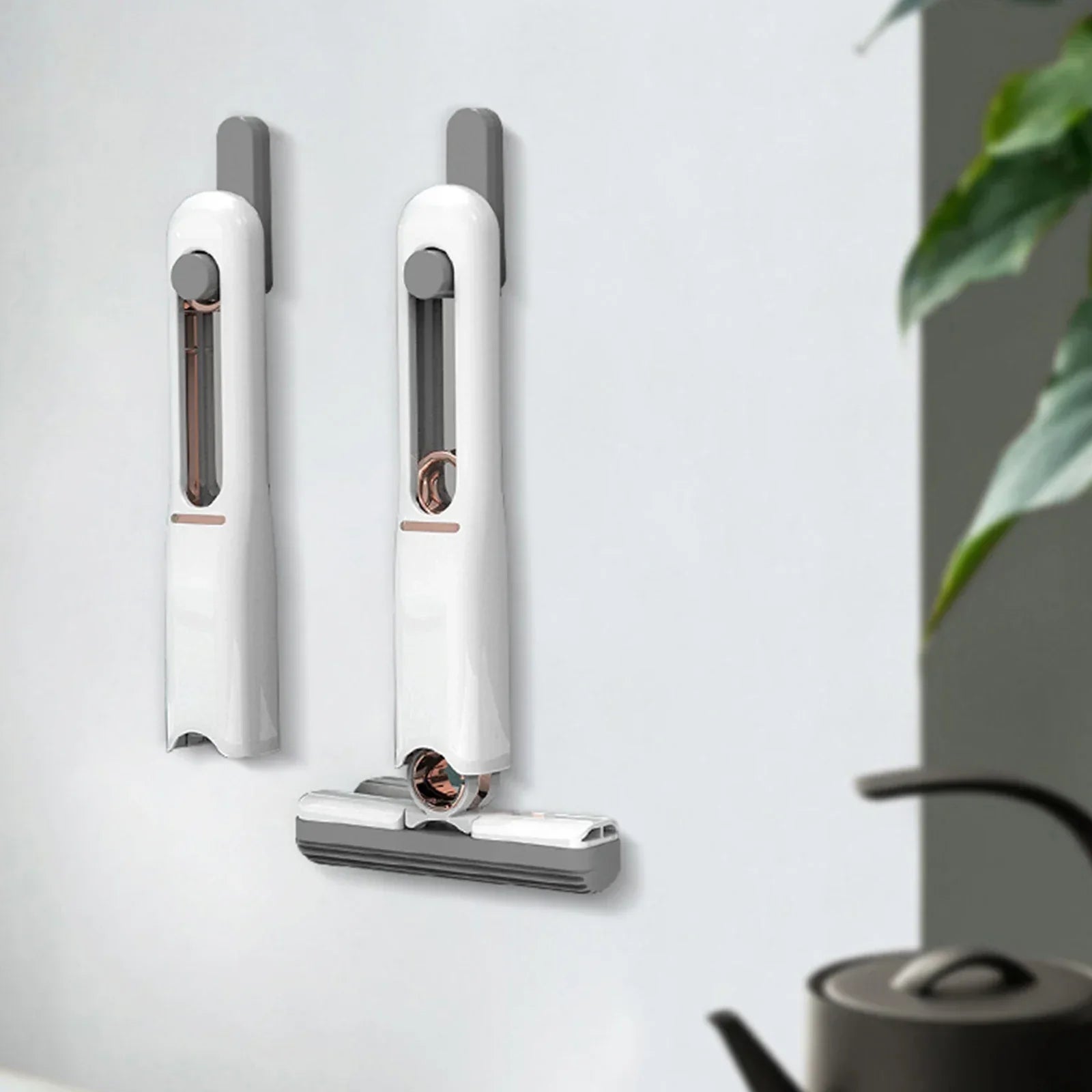 Mini Mop Portabil cu stoarcere automata, Burete de inalta calitate, Spalare umeda sau uscata PromotiiZilnice