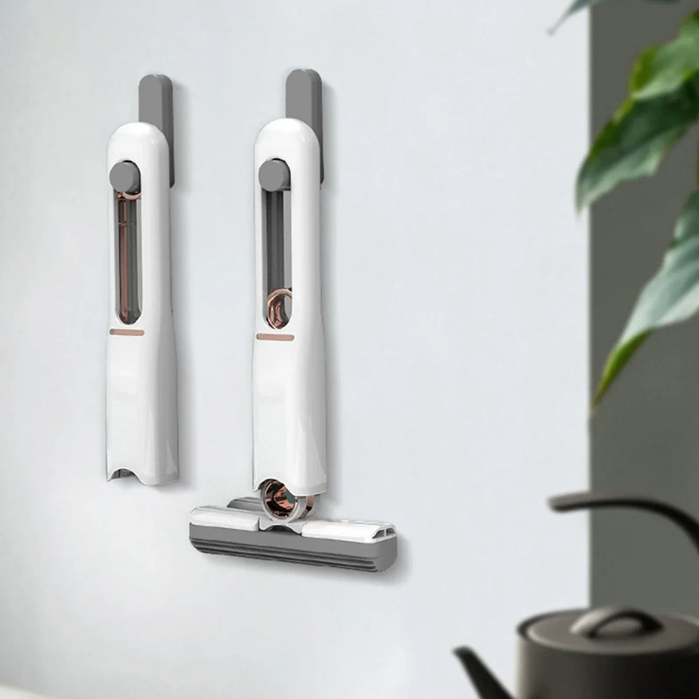 Mini Mop Portabil cu stoarcere automata, Burete de inalta calitate, Spalare umeda sau uscata PromotiiZilnice