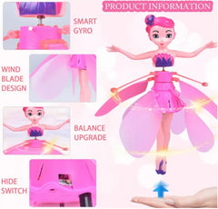 1+1 CADOU Papusa zana zburatoare, cu Senzor Pentru Coordonarea Miscarilor, Incarcare USB, Dimensiuni 19x6.5 cm PromotiiZilnice