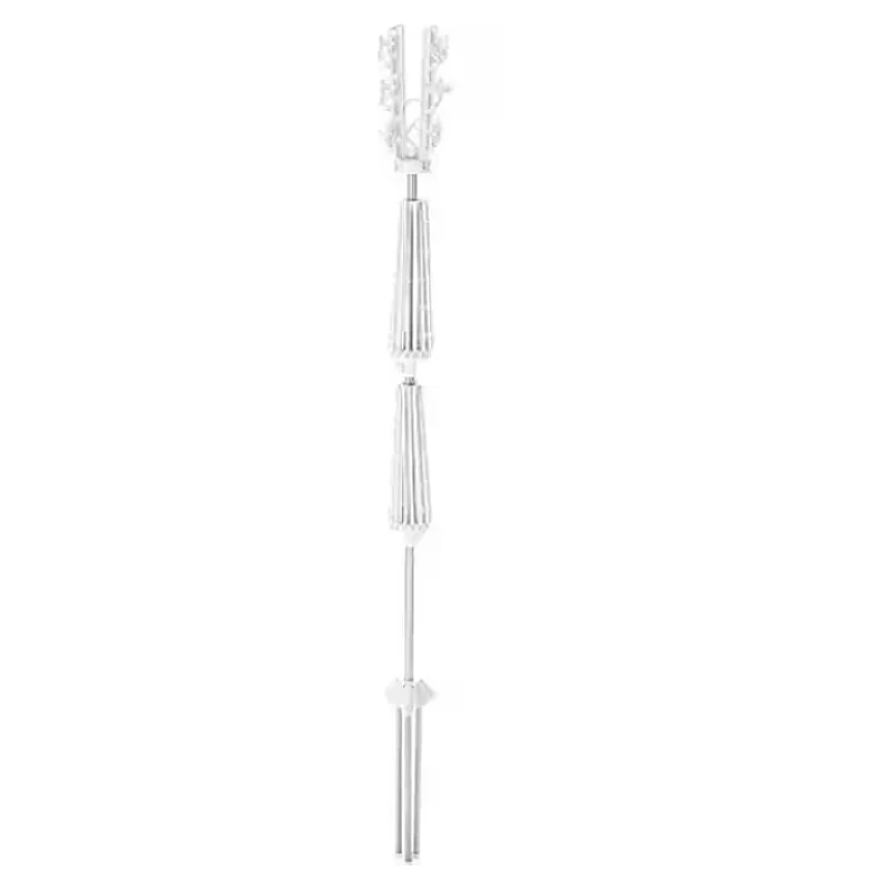 Uscator de rufe vertical, cu 3 niveluri rotative, 1 nivel cu clesti, pliabil, uscor de depozitat, din metal si plastic, alb/argintiu PromotiiZilnice